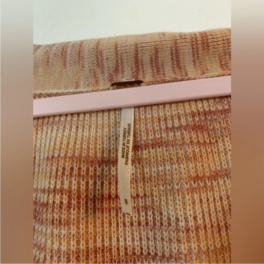 FREE PEOPLE Mercury Heathered Henley Sweater in Rosy Pink